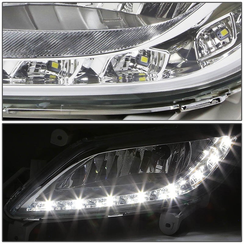 DNA MOTORING FL-HV12-LED-CH Front Bumper LED Fog Light Driver & Passenger Side Enhance visibility [Compatible with 2012-2016 Veloster] - Image 3